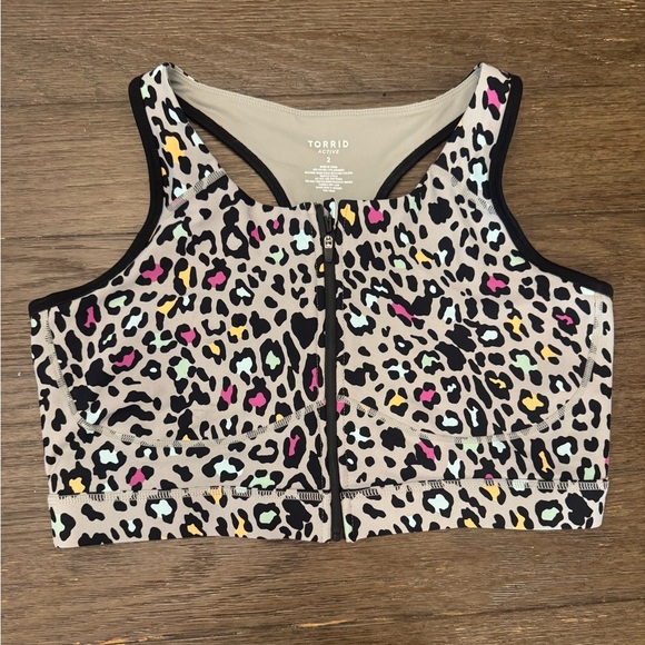 Torrid Leopard Print Sports Bra SIZE XXL 2XL NWOT - Picture 1 of 4